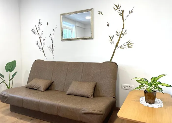 Green Flat Near The City Center With Free Parking